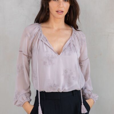 Cameron Embroidered Chiffon Blouse