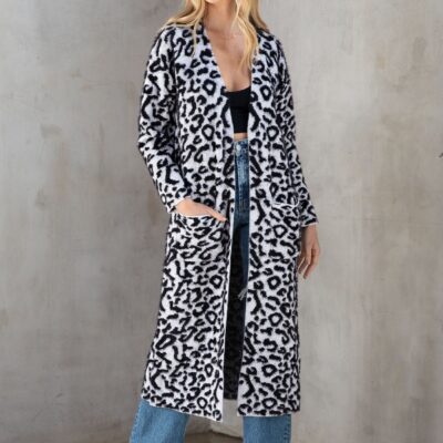 Soft Spot Snow Leopard Cardigan