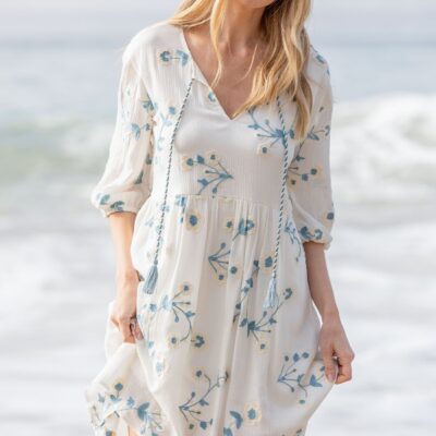 Nantucket Embroidered Mini Dress