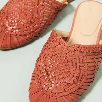 SALT + UMBER Ari Basket Weave Leather Mule