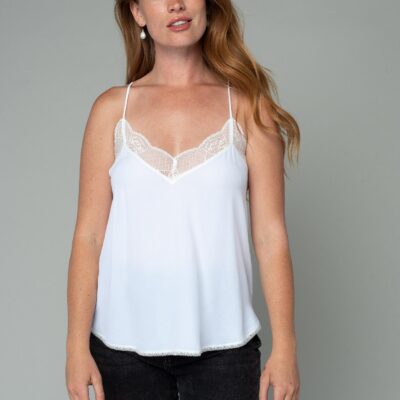 Lura Silky Lace Trim Camisole