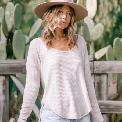 Valley Waffle Knit Long Sleeve Tee