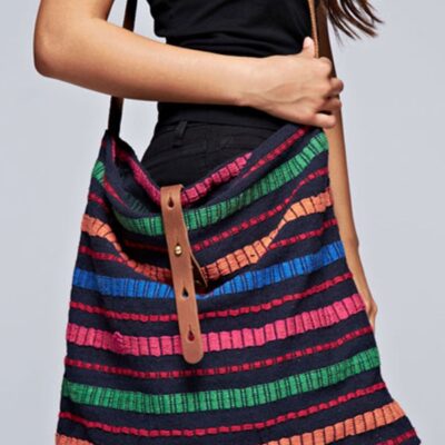 Bright Stripes Crossbody Tote