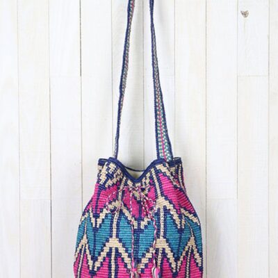 Phoenix Raffia Drawstring Bag