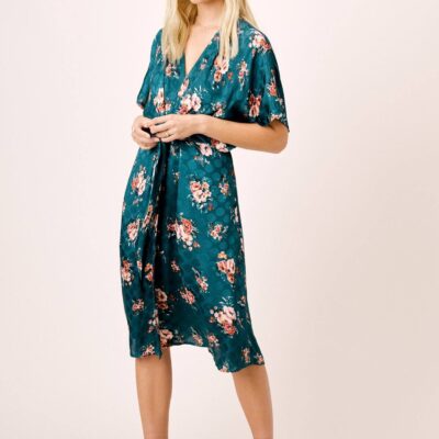 Amelie Floral Kimono Sleeve Dress