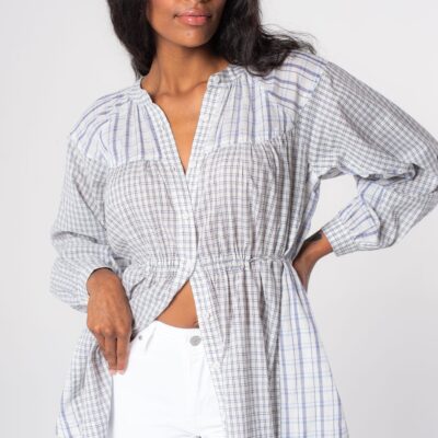 Marcelle Oversized Plaid Tunic Top