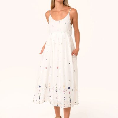 Paloma Embroidered Midi Dress