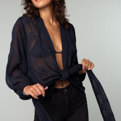 Paola Embroidered Kimono Top