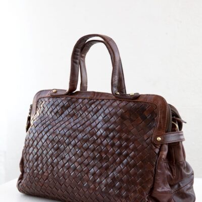 Alchemy Woven Leather Satchel