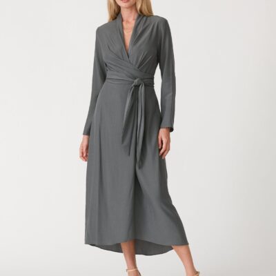 Anais Midi Wrap Dress