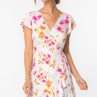 Making Moves Mini Wrap Dress