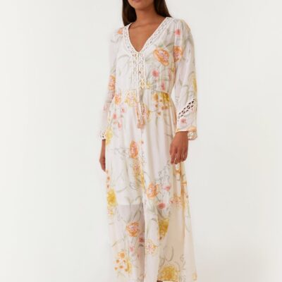 Elise Bell Sleeve Maxi Dress