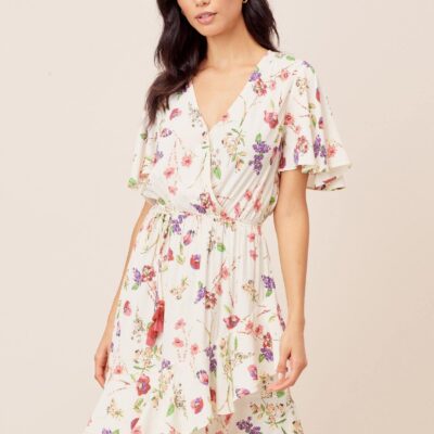 Tasha Flutter Sleeve Mini Dress