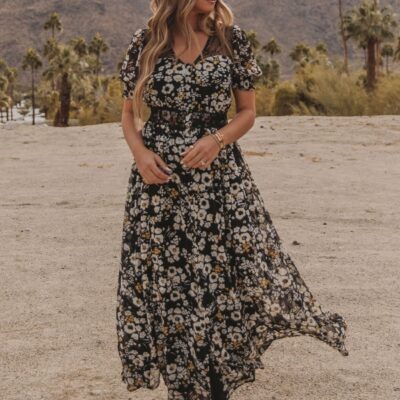 Leo Button Front Maxi Dress